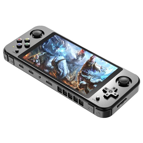 ANBERNIC RG552 Game Console, LPDDR4 4GB, Android 64GB eMMC 5.1, Linux 16GB TF Card - Black. 
