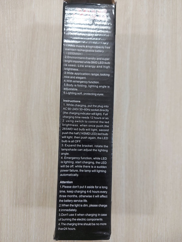 YAJIA Foldable Desk Lamp Rechargeable Table Lamp. 