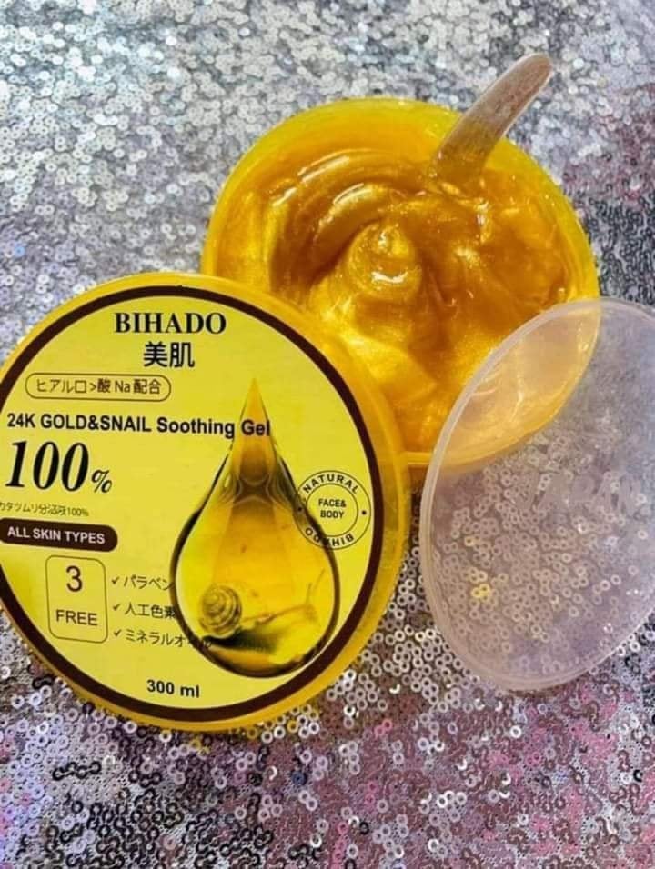 BIHADO 24K Gold & Snail Soothing Gel 300ml. 