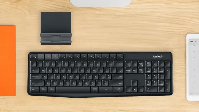 K375s Multi-Device Wireless Keyboard And Stand Combo Black. 