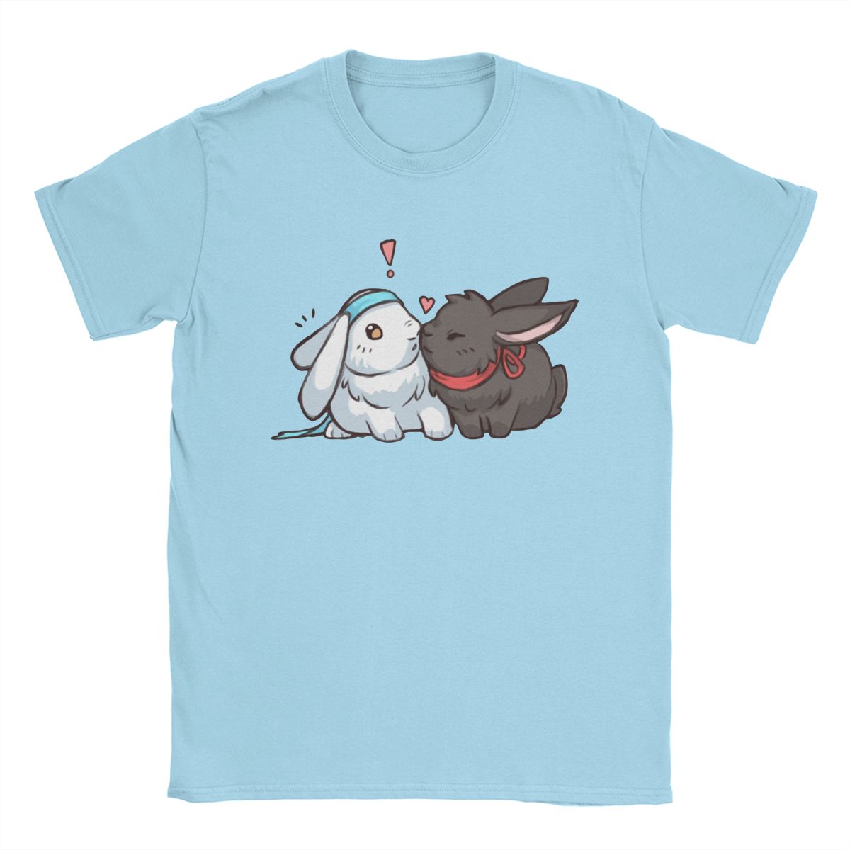 Wangxian Bunnies The Untamed T-Shirt Men Mo Dao Zu Shi Vintage 100% Cotton Tee Shirt Short Sleeve T Shirt Unique Tops. 