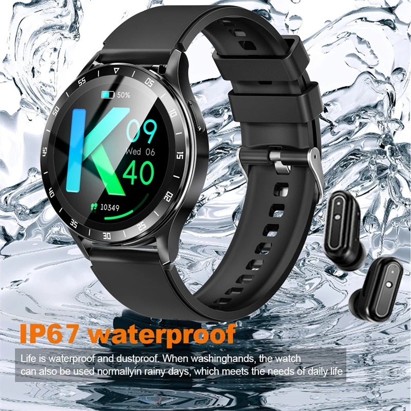 X10 2 In 1 Smart Watch With Earbuds With 1.39'' AOMLED Touchscreen NFC Function Heart Rate Blood Pressure Monitor For Men Women. 