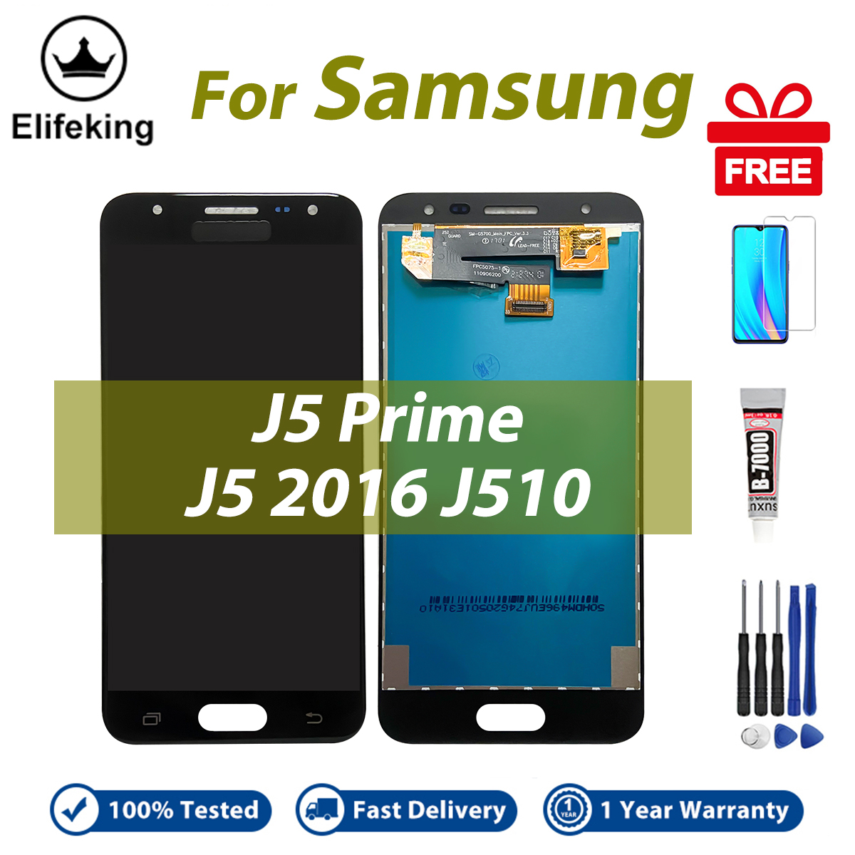 【Broad Sunlight shop】(New) LCD display for Samsung Galaxy J5 2016 j510 J5 Prime G570 touch screen digitizer assembly replacement parts