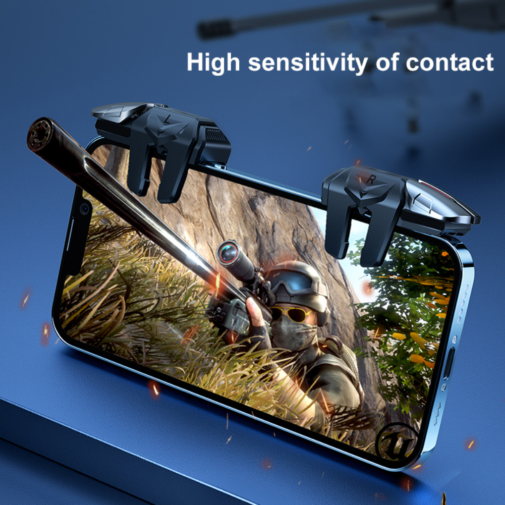 Mobile Game Trigger for PUBG Phone Gaming Controller Alloy Gamepad Joystick Aim Shooting L1R1 Key Button for Mobile Phone safe portable. 