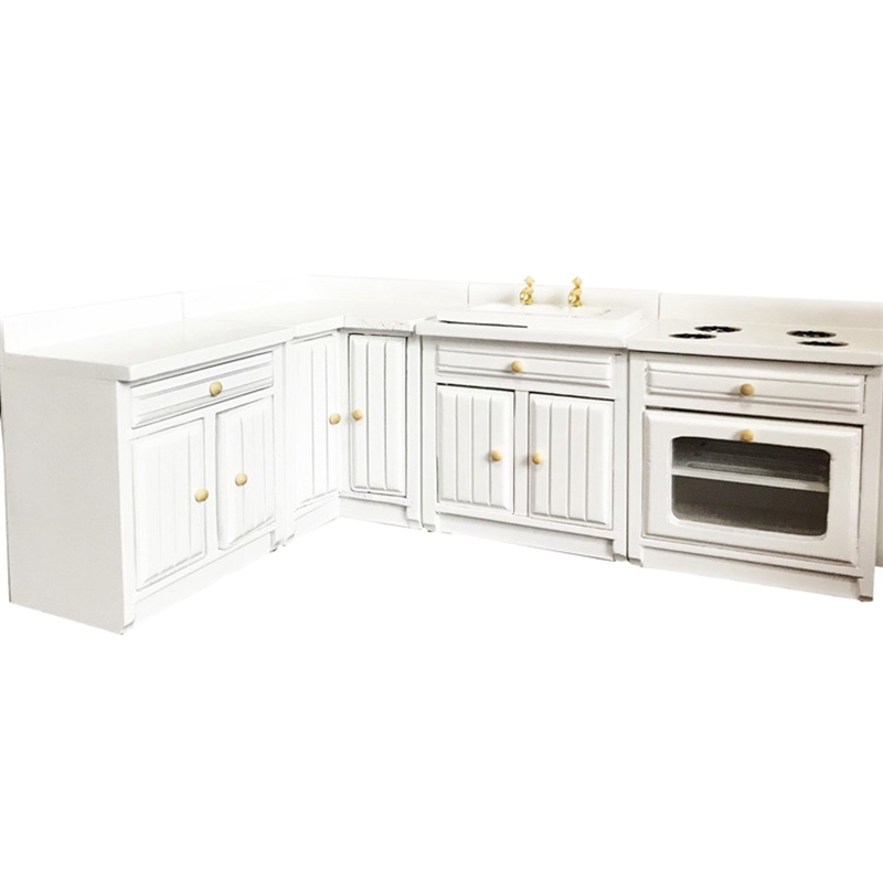 Dollhouse Decoration Accessories 1 12 Dollhouse Miniature Furniture Wooden Kitchen Cabinet Set Freely Combined White Buy Online At Best Prices In Bangladesh Daraz Com Bd