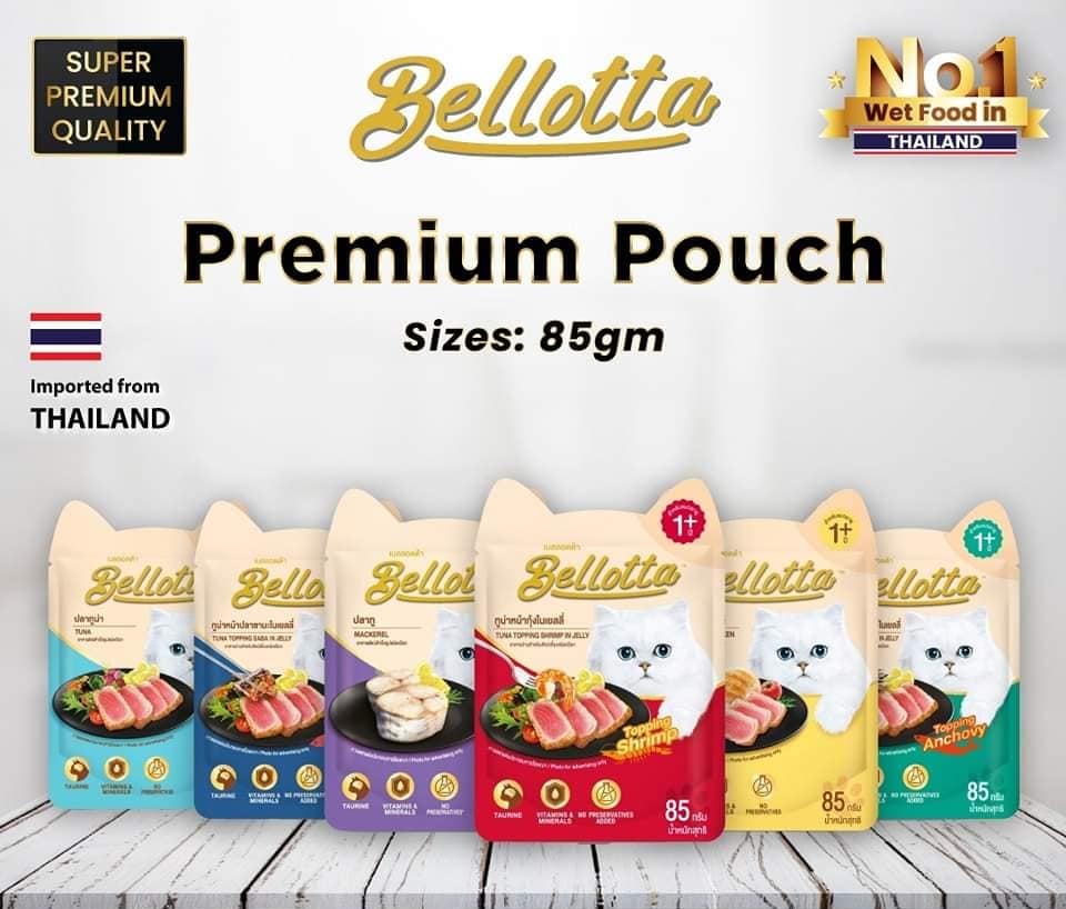 Bellotta Pouch Adult Cat Wet Food and Various Flavor -85g (12pc Box)