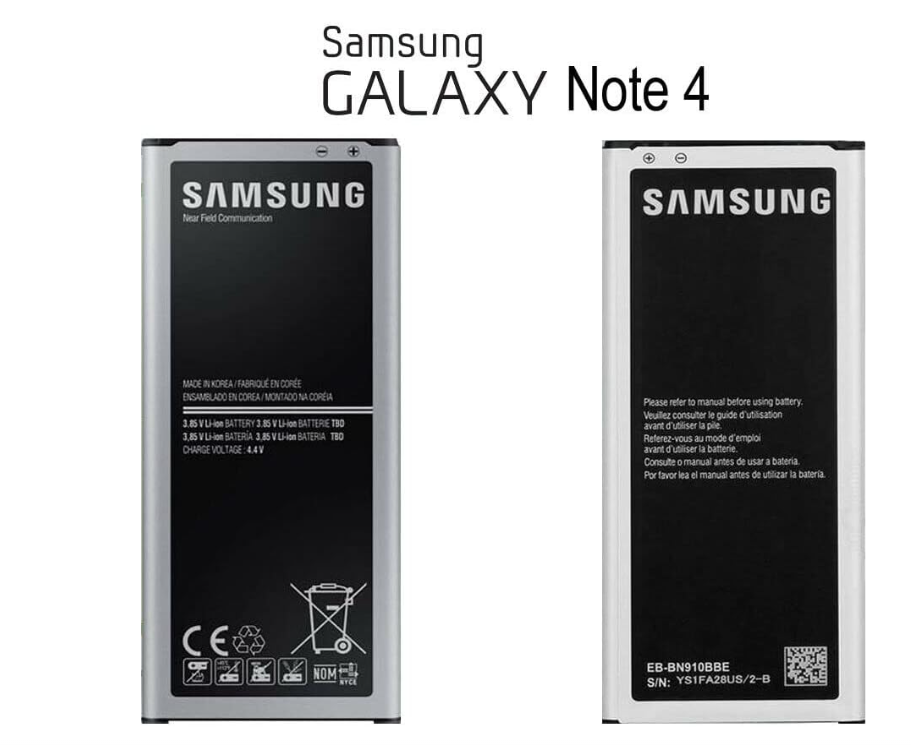 Genuine Samsung Battery EB-BN910BBE 4V / 3220mAh 3.85V Li-ion 12.40Wh NFC For Samsung Galaxy Note 4 N910F / N910T / N910C / N910C / N9100 / N9106W / N9108 (NON - RETAIL PACKAGING). 