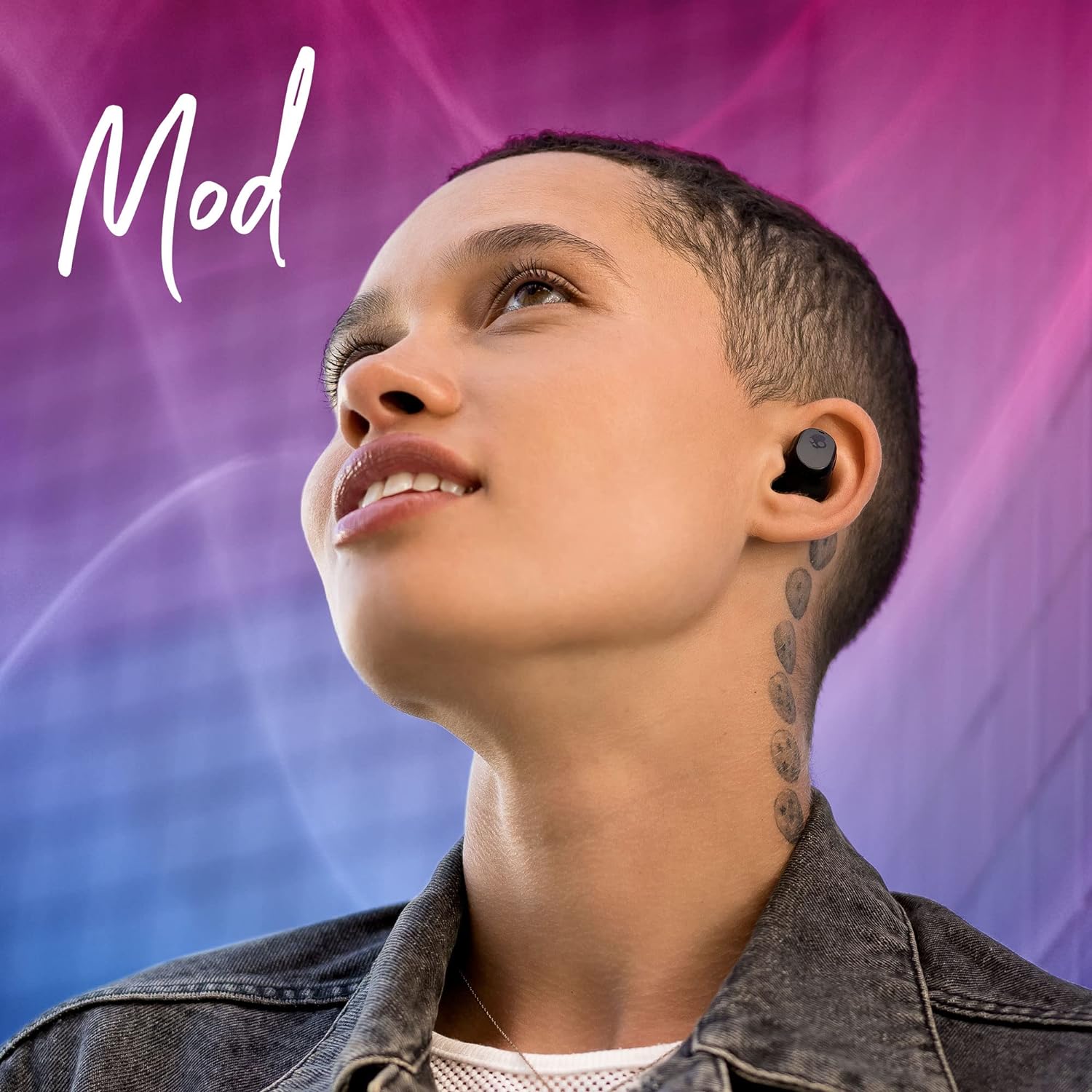 Skullcandy Mod in-Ear Wireless Earbuds, 34 Hr Battery, Microphone, Works with iPhone Android and Bluetooth Devices - Black. 