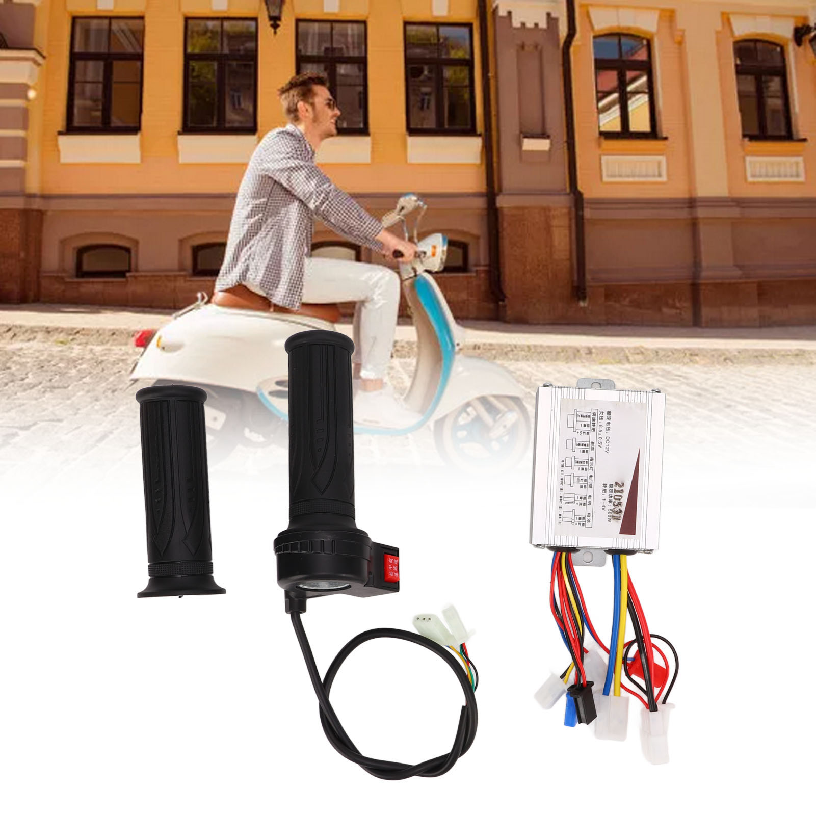 Motor Speed Controller, Sensitive E Bike Controller 12V 500W for Electric Bikes