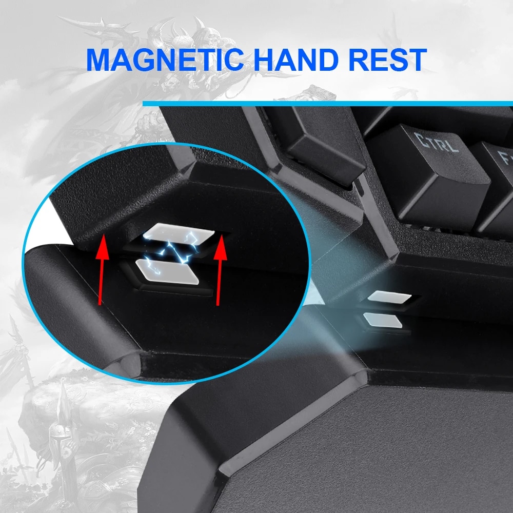 REDRAGON DITI K585 RGB 42 Key One-handed USB Mechanical Gaming Wired Keyboard Blue Switch 42 Keys Gamer for Computer PC Laptop. 