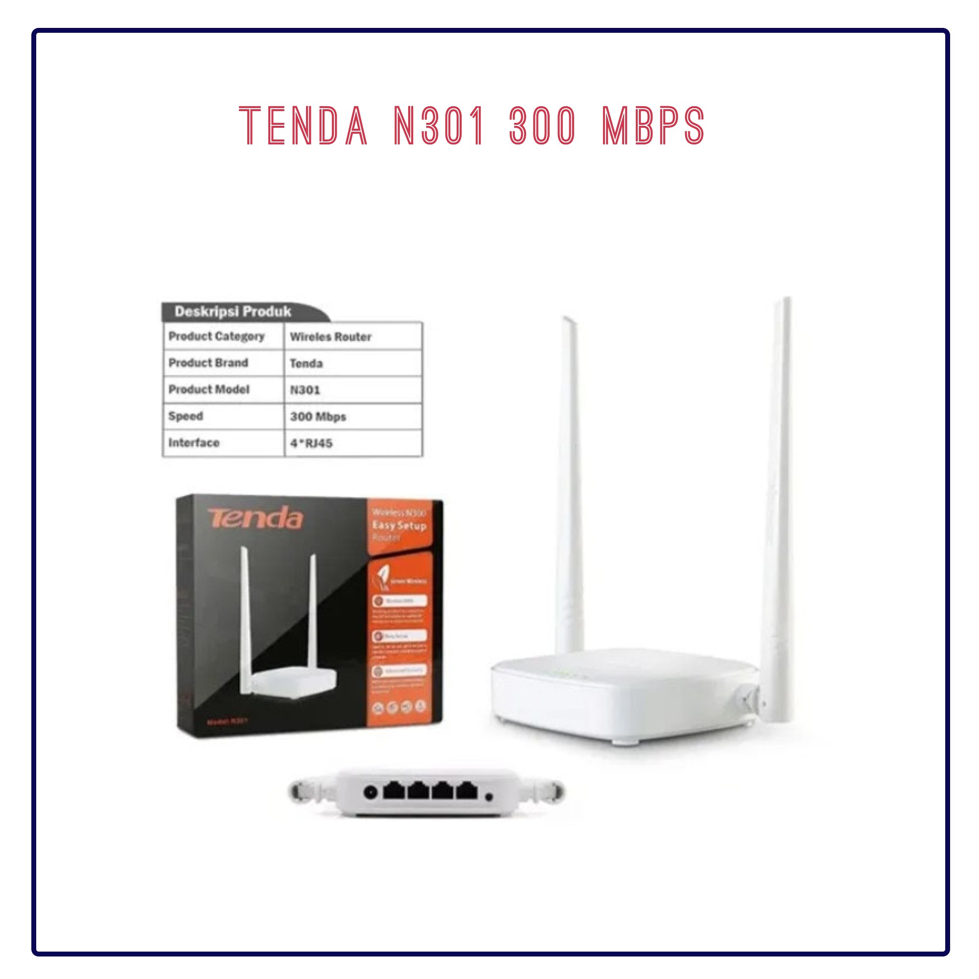 Tenda N301 Wireless N300 Easy Setup Router