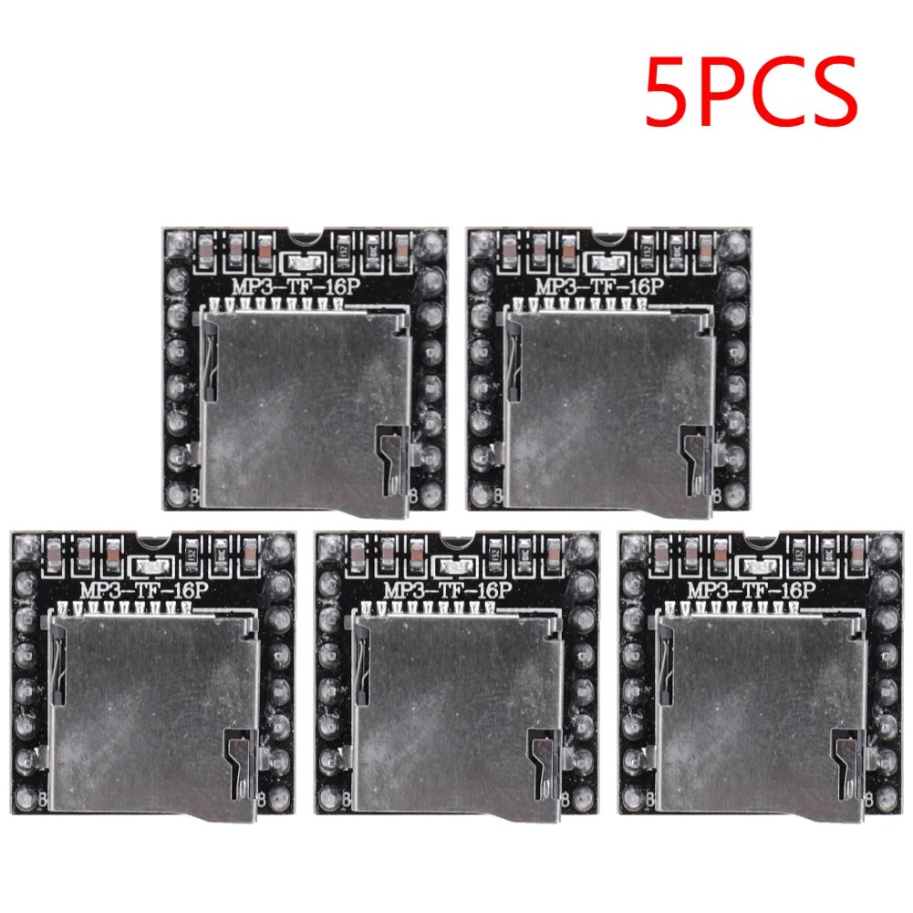 1-10PCS DFPlayer Mini MP3 Player Module V3.0 16P Support TF Card U-Disk Mini MP3 DF Player Audio Voice Module Board for Arduino. 