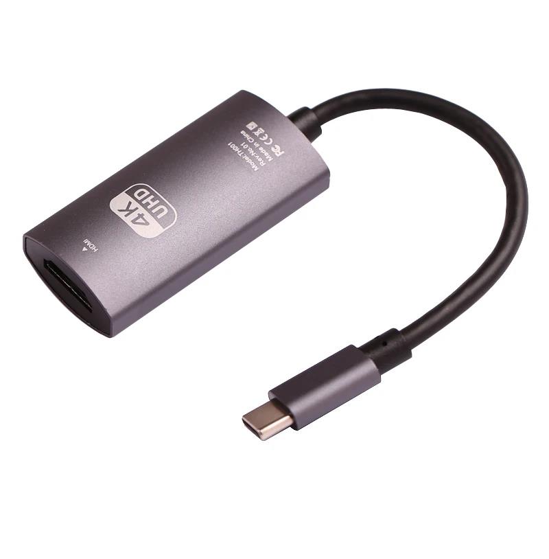 4K Type C Phone Screen Share Display Adapter Video Cable for MacBook Laptop PC Samsung Note 20 10 S20 S10 S9 S8 To TV Projector. 