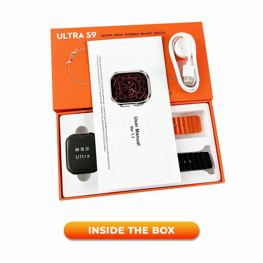 S9 Ultra 5G Smart Watch 2.08 inch Waterdrop Display RAM 4GB ROM 64GB Android 9 Dual Camera Calling Feature Google Playstore Youtube Facebook Messenger Tiktok IMO Wifi 1000mAh Battery Smartwatch for Men and Women. 