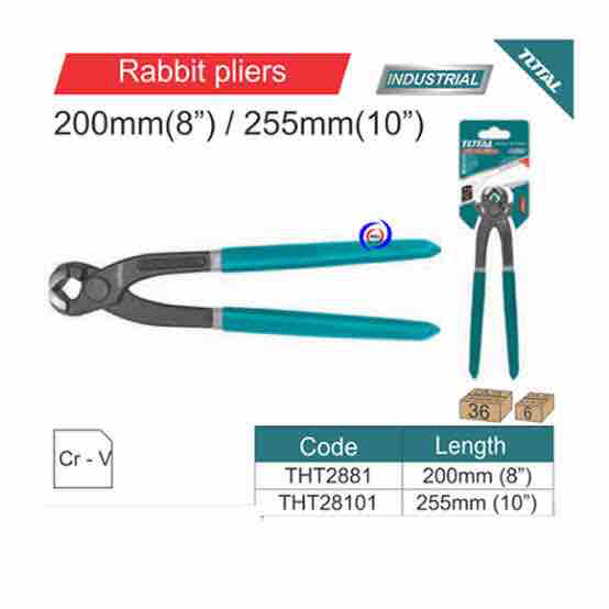 Rabbet Pliers 10" INDUSTRIAL TOTAL-THT28101. 