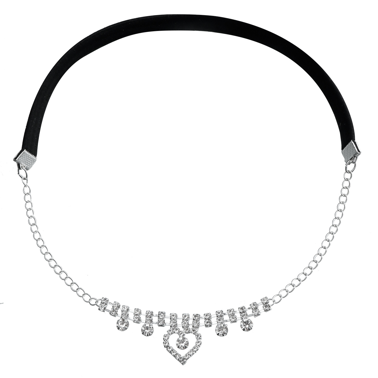 European and American personalized heart-shaped elastic band leg chain full of diamond love fashion sexy leg chain beach leg ring for women
