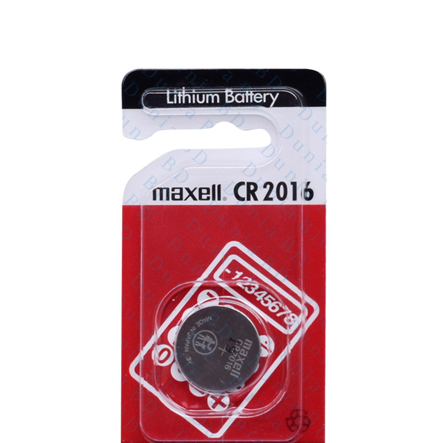 Maxell CR2016 3V lithium Button Cell Coin Battery. 