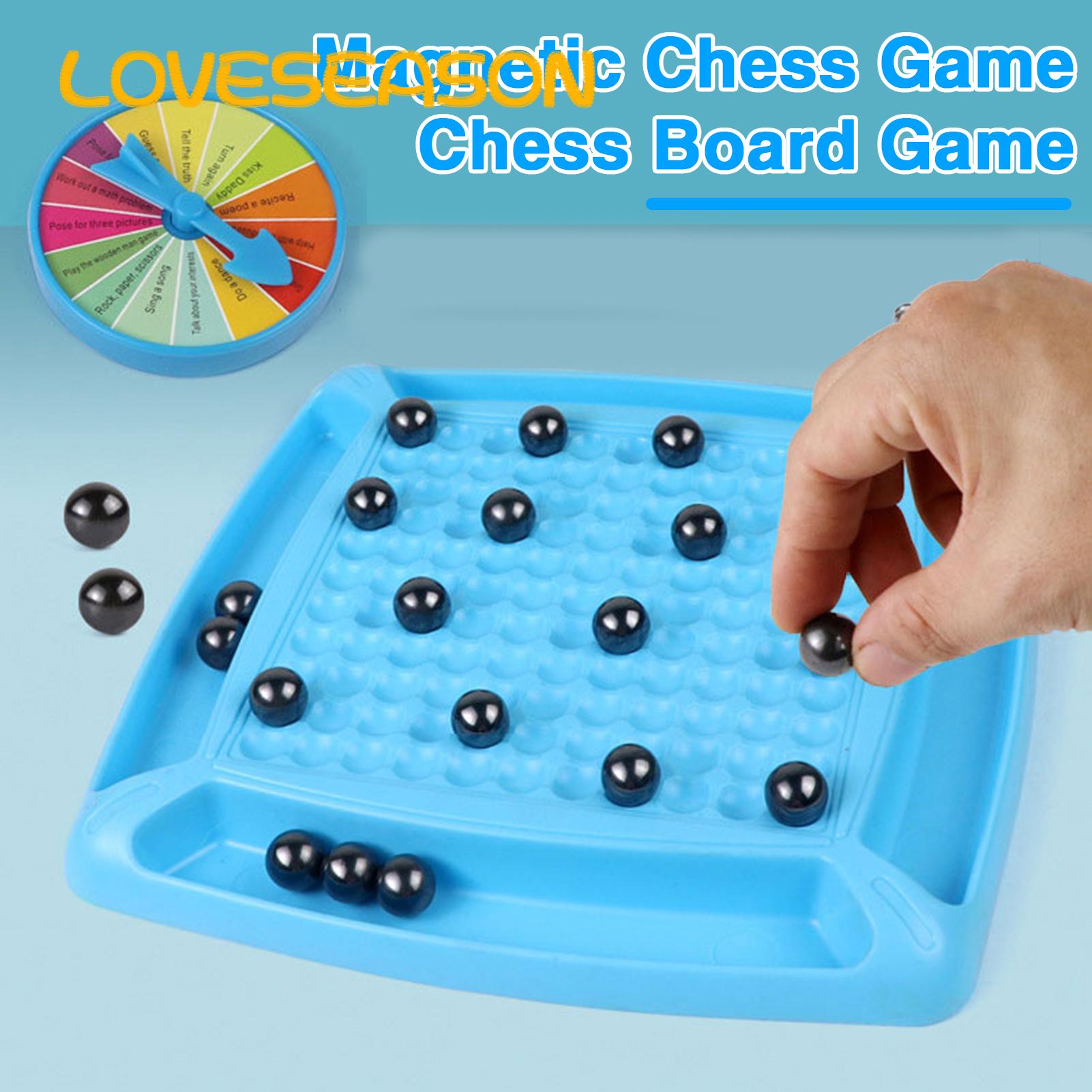 Magnetic Chess Game Interactive Magnetic Chess Board Game with 20/32 Magnet Stones Educational Toy for Parent-child Bonding Logic Training 2 Player Battle Desktop Chess Set ` Magnet Chess Board Game. 