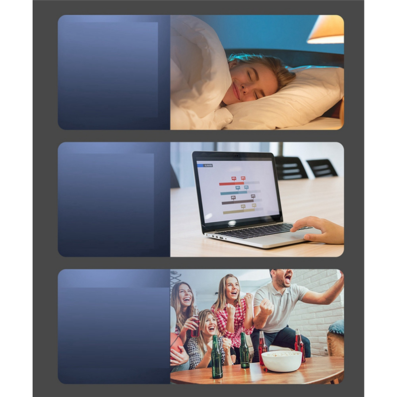 Multi-Port Cell Phone Charger Power Compatible Led Intelligent Digital Display Screen 4-Way Charger Black ,with US Plug. 