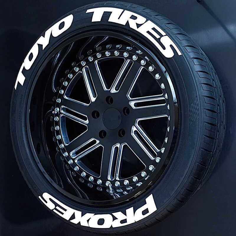 TOYO TIRES 3D Motorcycle Wheel Rubber Conjoined Lettering Decals for MT03 MT07 MT09 YZF R1 R3 R6 R15 FZ07 R1m FZ6 Raptor WR450F. 