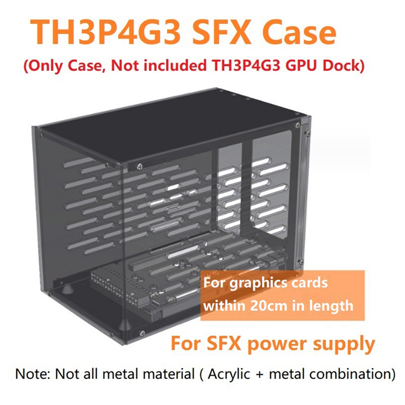 SFX Case for TH3P4G3 -Compatible GPU Dock for Laptop Notebook to Graphic Card for SFX FlEX (1U) Power Supply Easy to Use. 