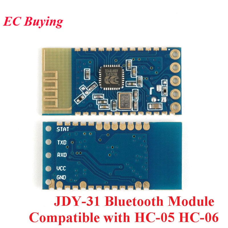 (NEW)10pcs JDY-31 Bluetooth 3.0 HC-05 HC-06 Bluetooth Module Serial Port 2.4G SPP Transparent Transmission Compatible HC 05 06 JDY-30