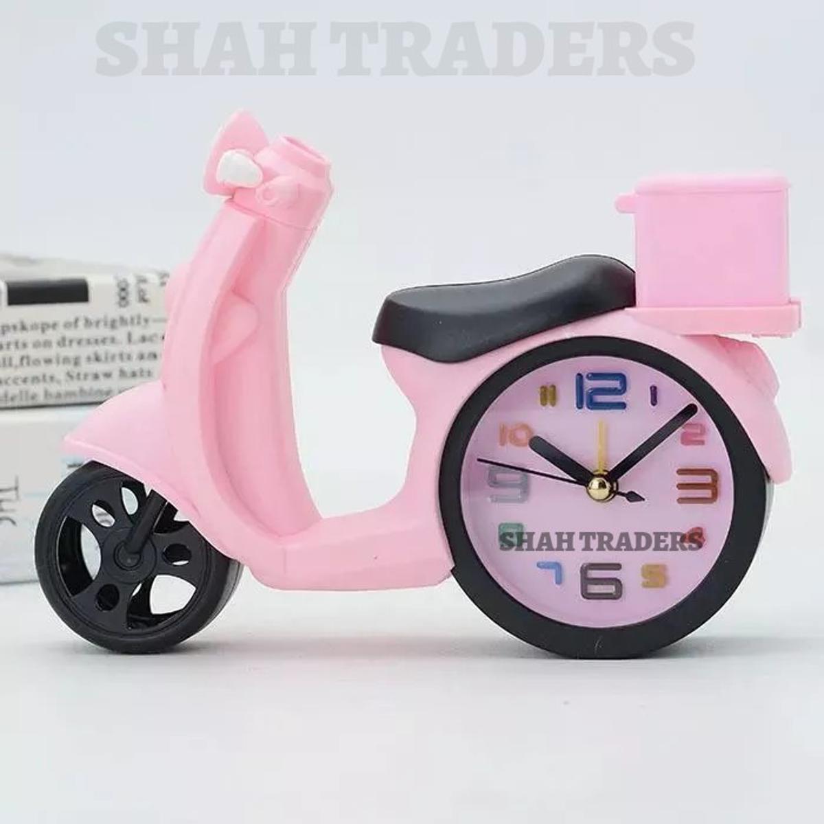 VESPA LX 1054 WEKER CLOCK - VESPA MOTORCYCLE WEKER CLOCK - CHARACTER WEKER CLOCK - TABLE CLOCK - ALARM CLOCK