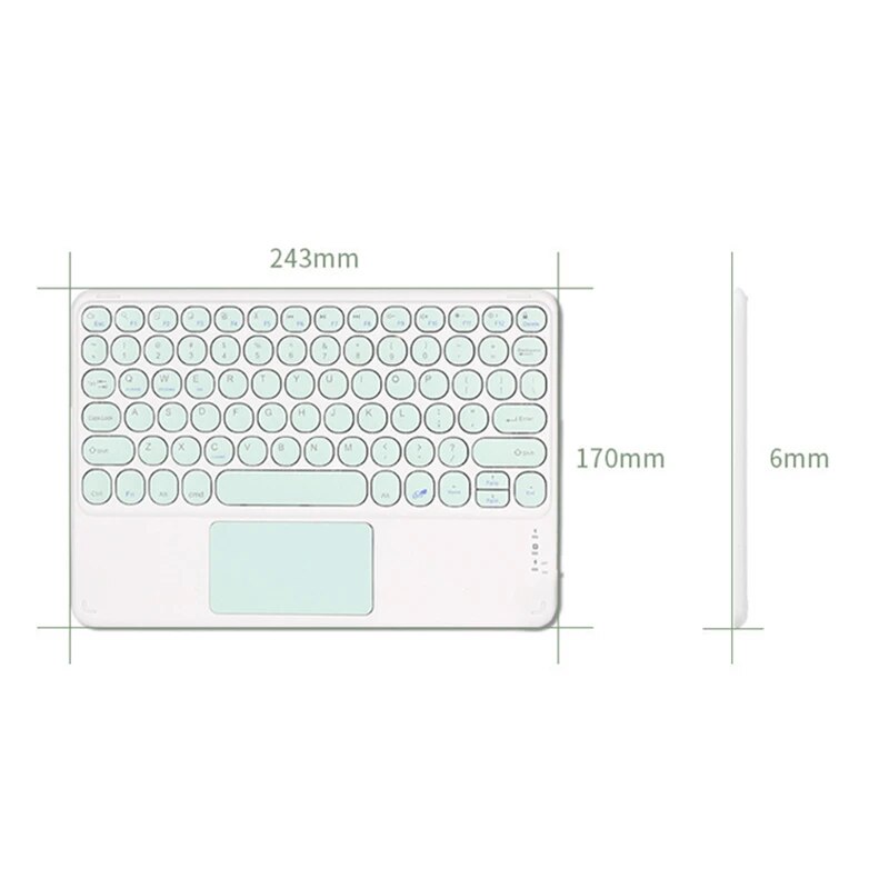 For iPad Keyboard With Touchpad Bluetooth-compatible Wireless Keyboard For iPad Pro Air for Xiaomi Huawei Tablet Android Windows. 