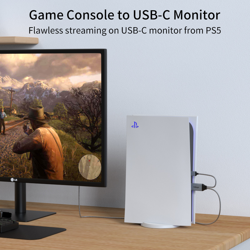 HDMI to C Type Cable 4K60Hz HDMI Adapter HDMI to USB C Cable for PS5 Switch Steam Xbox to Xreal Air Nreal Air Portable Monitor. 