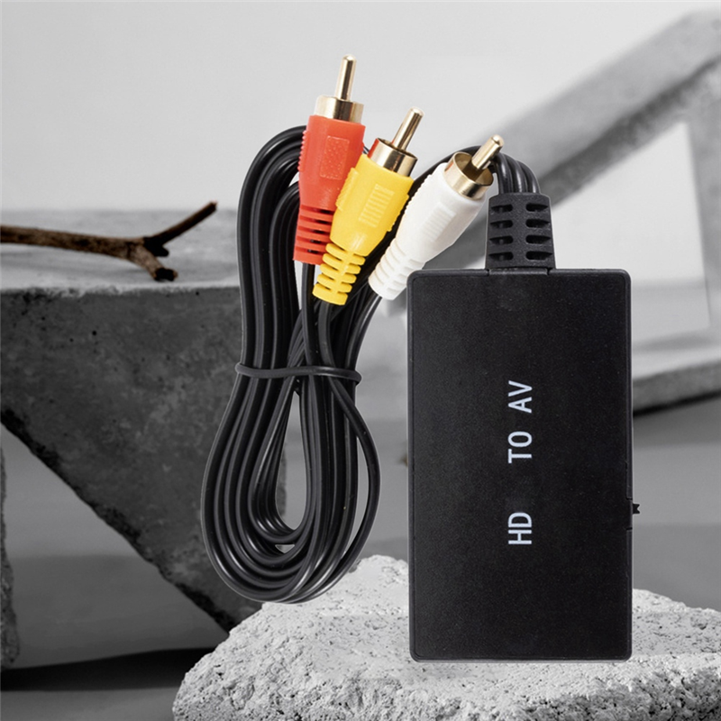 HDMI to AV Video Converter Computer Projection to Tv Adapter Converter for HD Signal Products Connecting RCA Signal Products. 