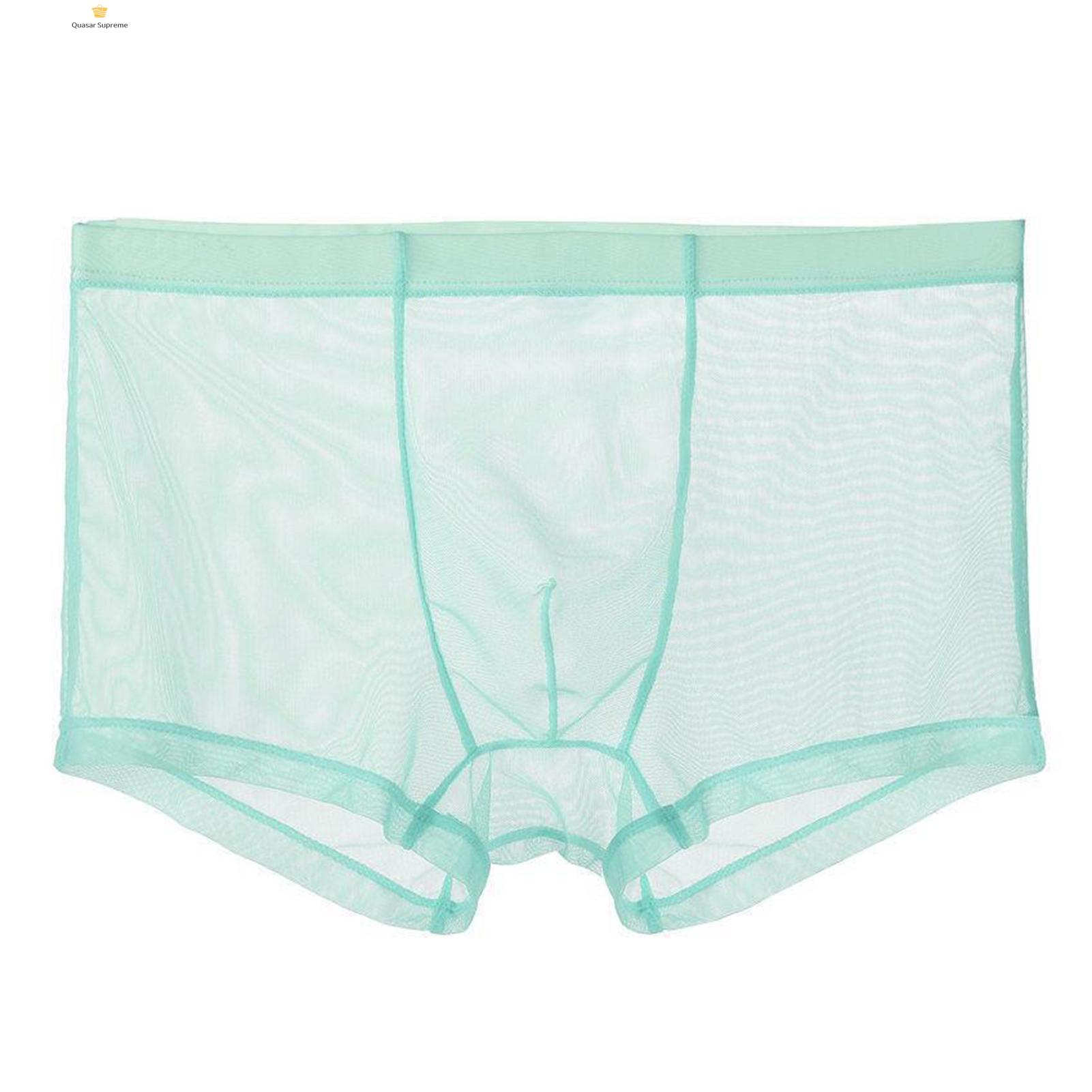 Quasar Men Briefs Lint Free Mesh Men Boxers Transparent Underwear. 