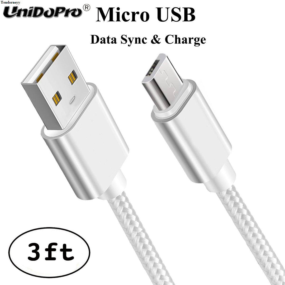 【Tenderneyy】3FT Micro USB Fast Charger for Archos Diamond Tab 2017, 101 Platinum 3G, 79b Neon, 156 Oxygen, 70c Neon Data Sync Charging Cable. 