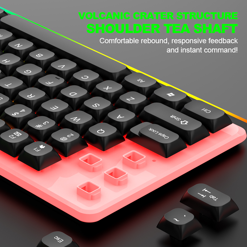 LIMEIDE GTX350 Series Wired 104 Keys Membrane Keyboard Many Kinds of Colorful Lighting Gaming and Office For Windows and IOS. 