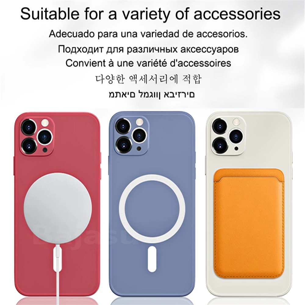 【Winners Store】 2023 Original Liquid Silicone Cover For Apple Magsafe Case Iphone 11 12 13 14 Pro Max Mini 7 8 14 Plus X Xr Xs Se 2020 Clear Magnetic. 