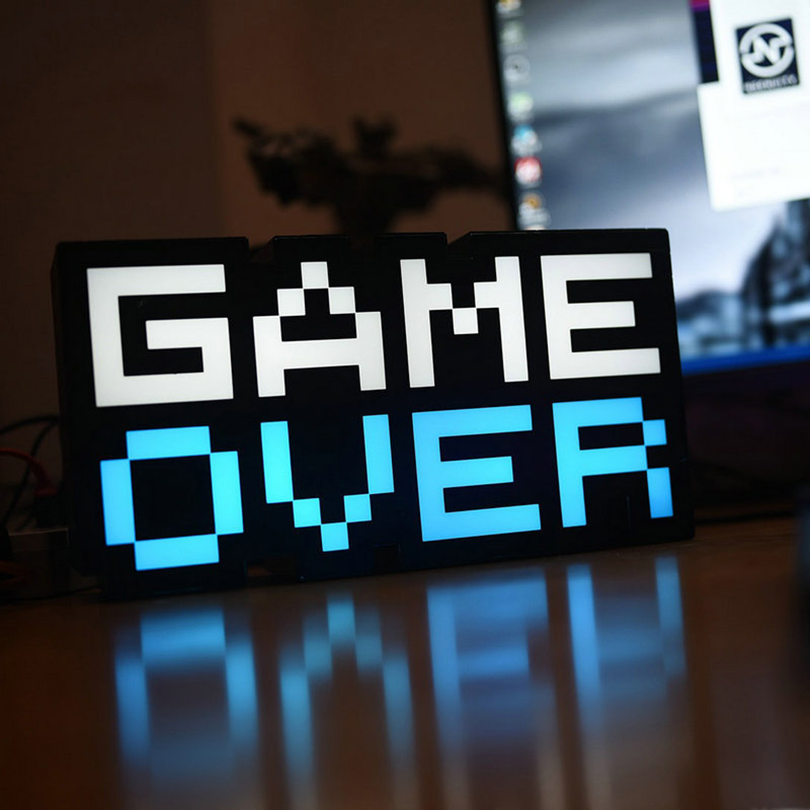 Atmosphere Lamp Long Standby GAME OVER Icon Modeling Night Lamp. 