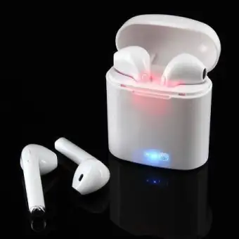 HBQ I7S TWS Double Dual Mini Wireless 4.1 Bluetooth Earphone With Power Case - White