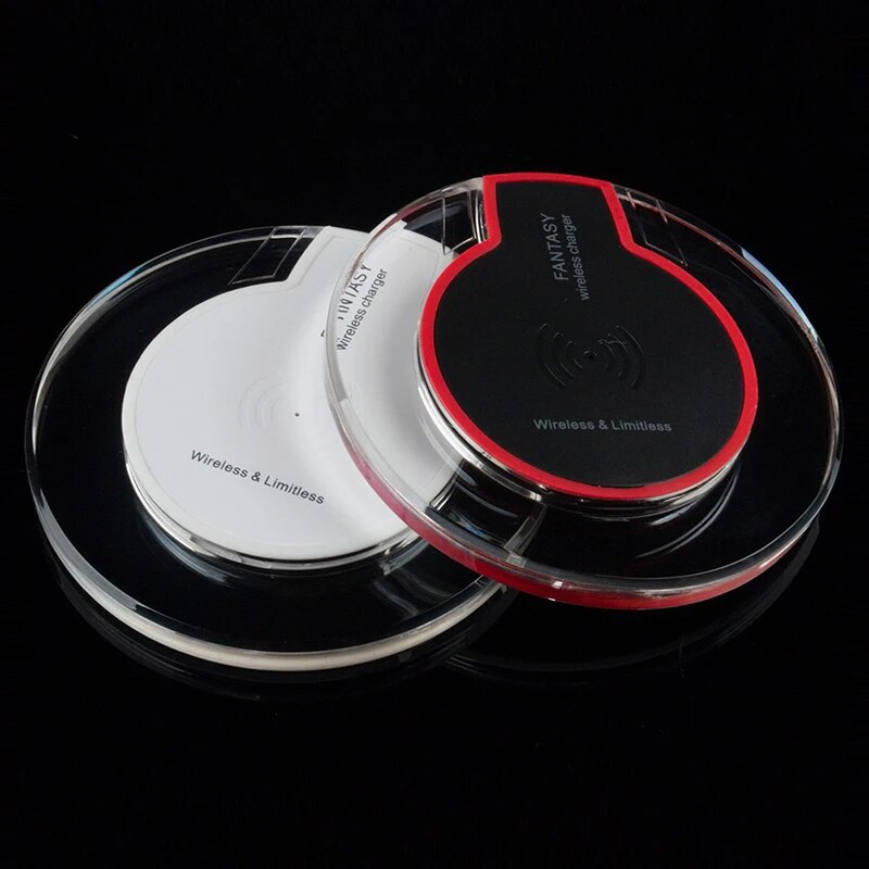 【Lejia】Note 8 S8 S6 Edge Qi Wireless Crystal Round Charging Pad Docking Dock IPhone X 8 Plus For Samsung. 