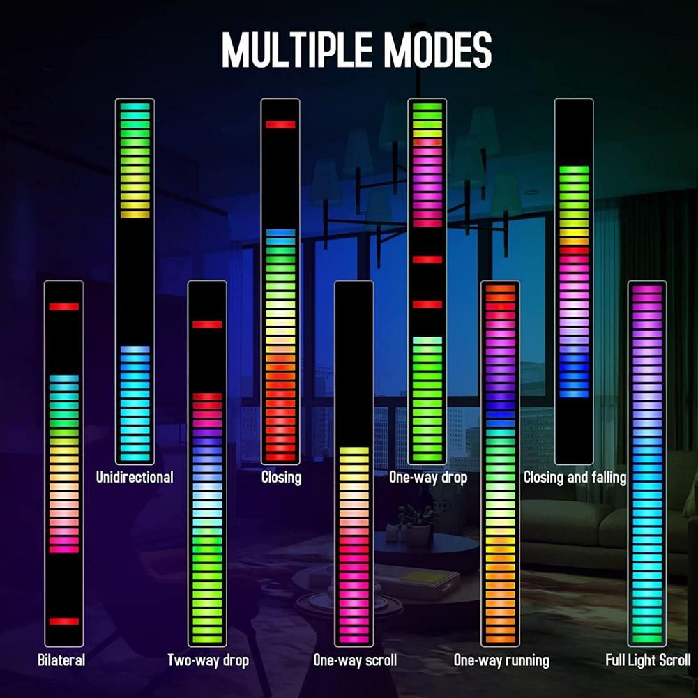 RGB Light Bar RO-9 Sound Reactive LED Spectrum Equalizer Dancing RGB Sound bar Music Light For Gaming PC or Home Decoration. 