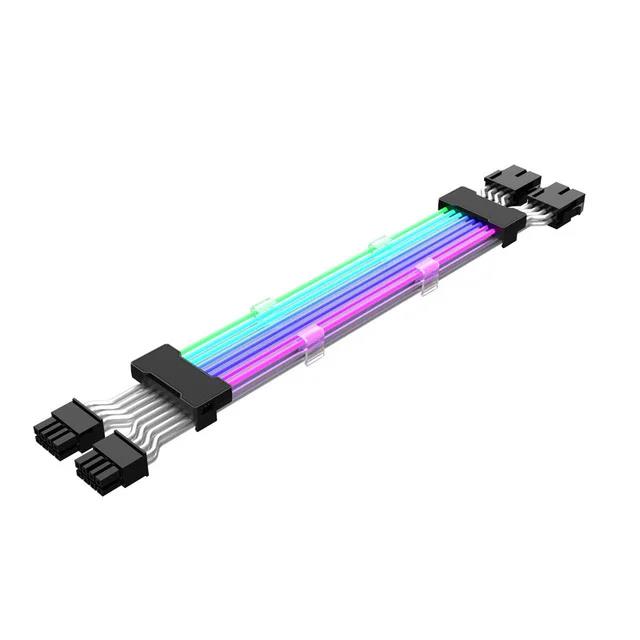 Motherboard RGB Extended Pin Power Cord Pin 6+2 GPU 8n PCIEX 24PiARGB PSU Power Extension Cable RGB Flow AT Long Cable. 