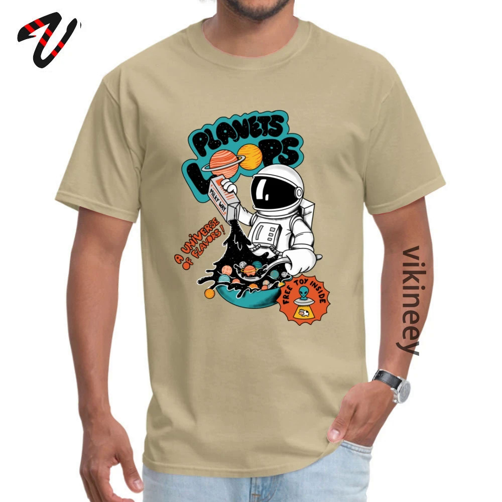 Planets cereal loops spaceman men's T-shirt Elon Musk Mars SpaceX Russia tshirt plus size fashion funny print tshirts custom. 