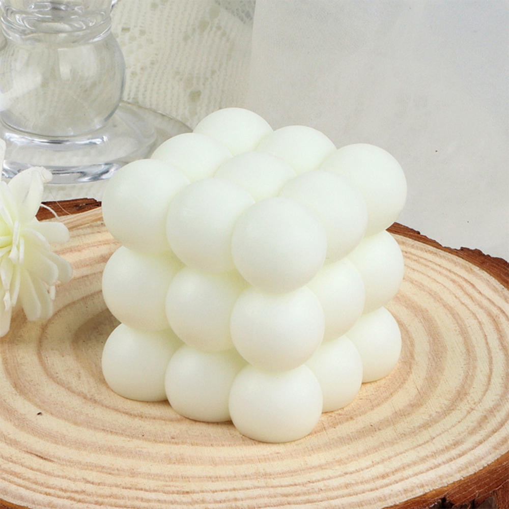 3D Bubble Rubik's Geometric Cube Diamond Shaped Silicone Candle Molds Poly-shaped DIY Soap Making Chocolate Plaster Epoxy Resin. 