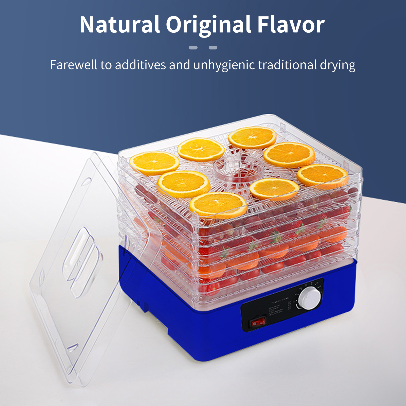 Migeet 5 Trays Food Dehydrator Automatic Power Off Food Dehydrator Adjustable Intelligent Food Dehydrator for Jerky Meat Herbs Fruit Dryer Machine with Digital Timer and Temperature Control. 