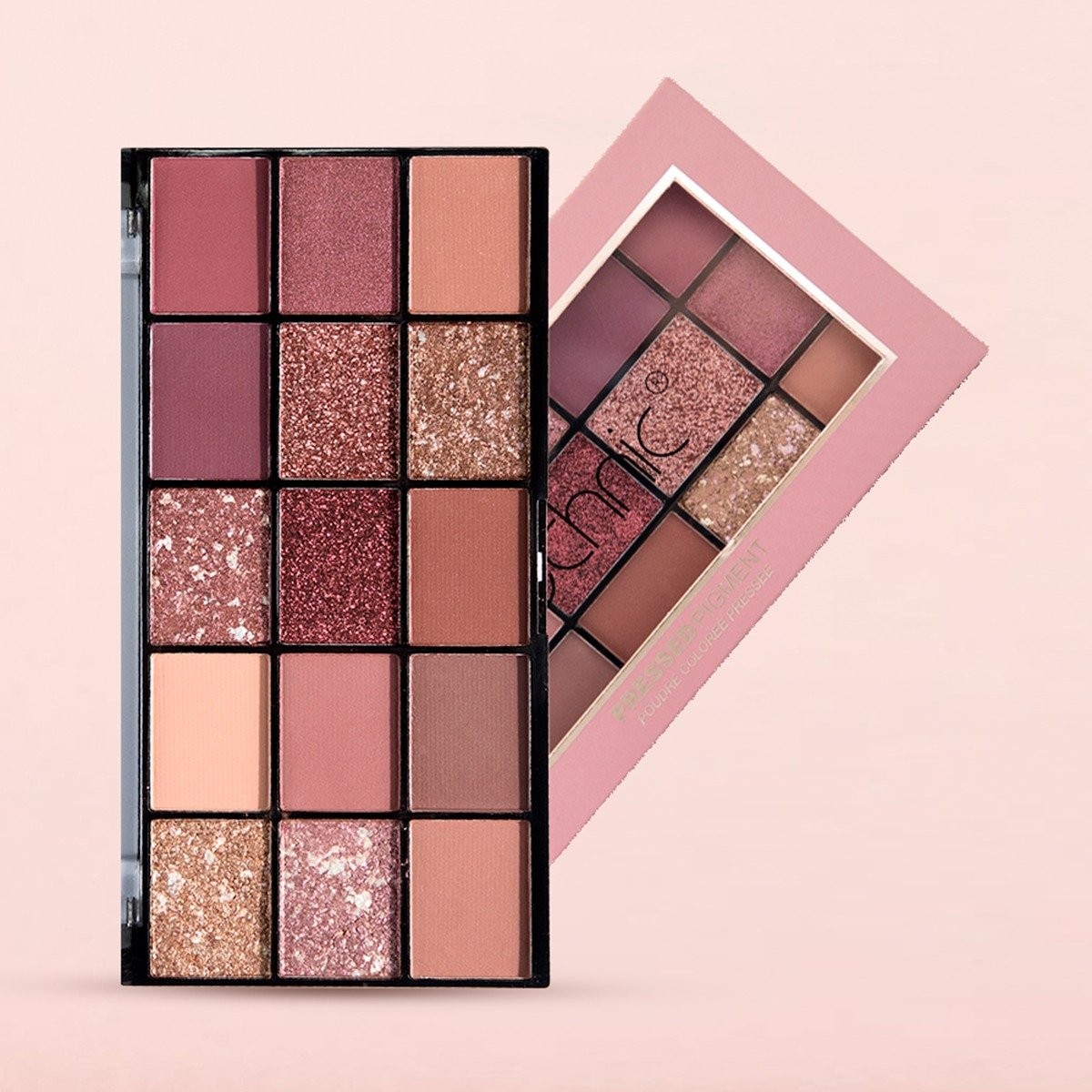 Technic Invite Only Pressed Pigment 15 Color Matte Eyeshadow Palette - 21.9g. 