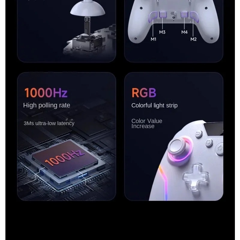 EasySMX X20 Wireless Gamepad Enhanced Controller Compatible with PC/NS/TV/Phone/Laptop Hall Micro Triggers Joystick RGB Effect Wukong. 