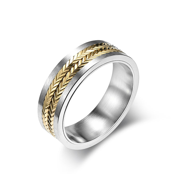 Highend Men Costume 18K Gold Plated Stainless Steel Jewelry Accessories New Design Creative Boy Finger Ring
