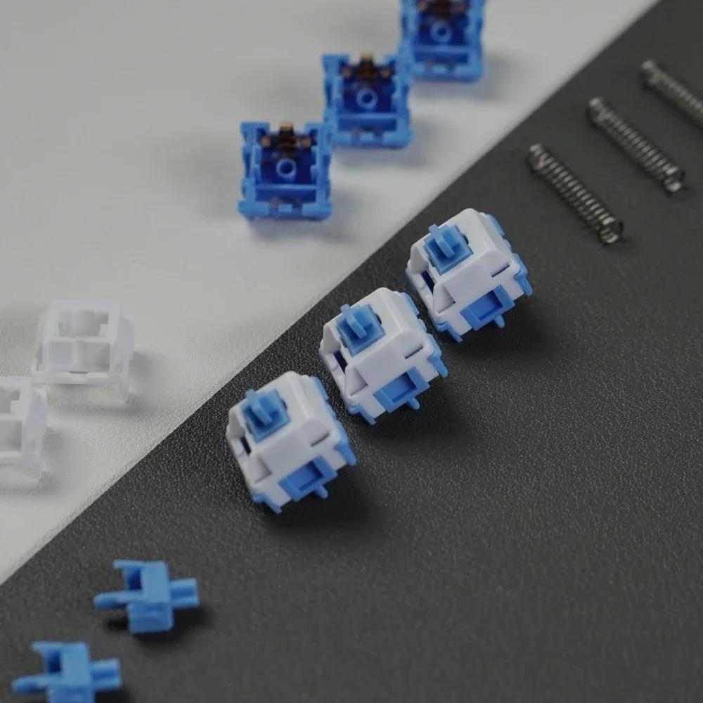 HMX CLOUD Axis Linear Hifi Switches 42-50g Five Pin HMX Instock 70/90/110pcs Lubrication For Mechanical Keyboard DIY Axis Switc. 