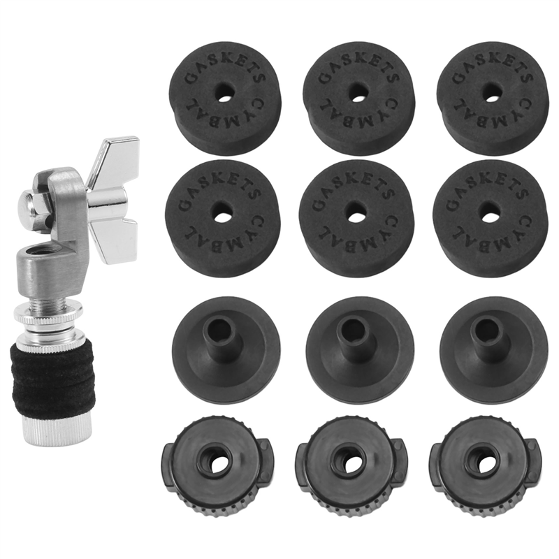 13Pcs Jazz Drum Hi-Hat Cymbal Clutch Stand Post with Cymbal Gaskets