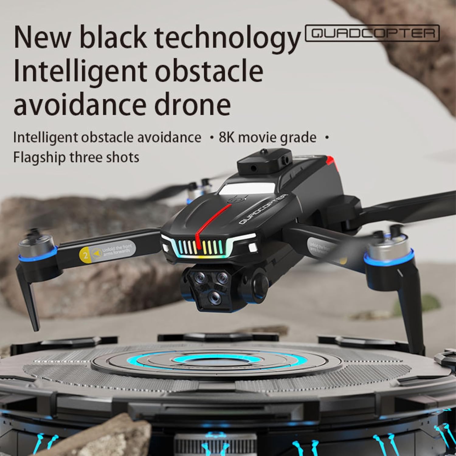 J6 Pro Drone with Wi-Fi & Integrated Camera | Super Car-Inspired LED Lights, App-Controlled & Foldable Quadcopter for Aerial Photography | Beginner Friendly. 