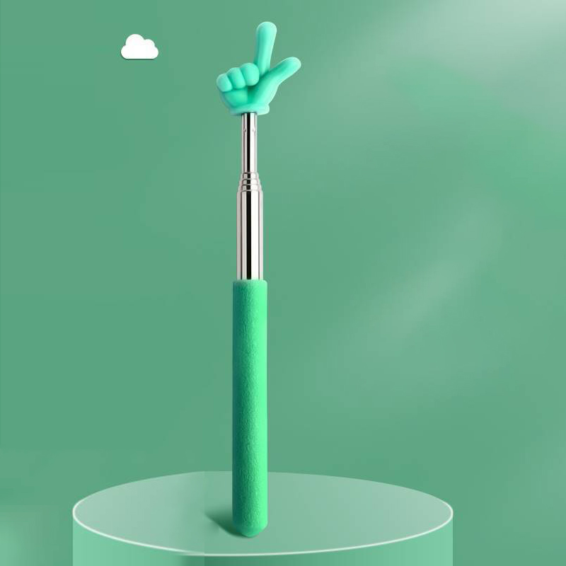 Retractable Teacher Pointer Finger Design StainlessSteel Telescopic School Teaching Pointer Stick Teacher Supplies For Classroom Leima. 