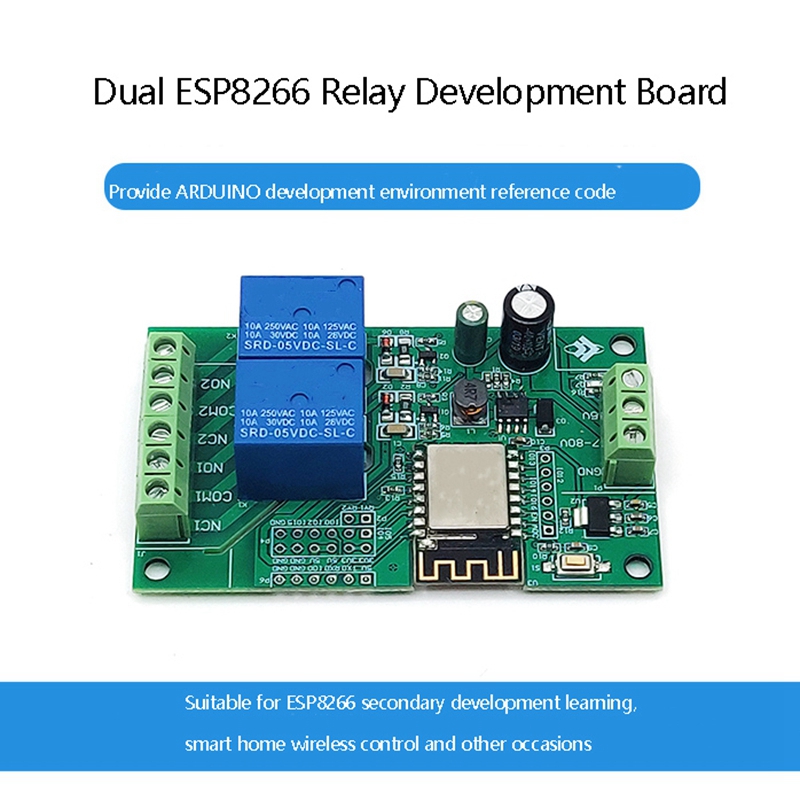 2PCS ESP8266 Wireless WIFI 4 Channel Relay Module with ESP8266 ESP-12F WIFI Relay Module 2CH 5V/8-80V Relay Switch. 